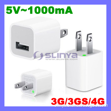 EU Au UK Us 5V 1A Us AC Power USB Adapter Wall Charger for iPhone, Samsung Mobile